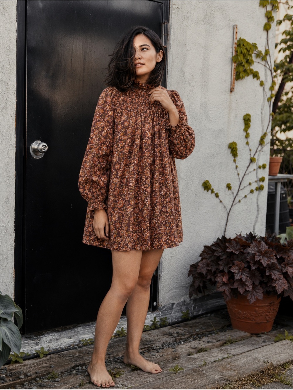 Doen Idalie Dress Mulberry Vine Floral Size XS Mini Dress